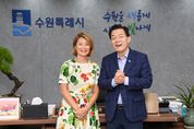 이재준 수원시장, 엘렌 박 미국 뉴저지주 하원의원 만나 교류협력 방안 논의