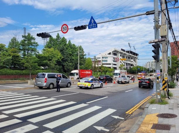 수원시 장안구, ‘카눈’ 북상에 장안지하차도 침수 대비 합동 훈련 실시