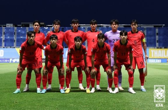 AFC U-17 아시안컵 당시 U-17 대표팀의 모습.