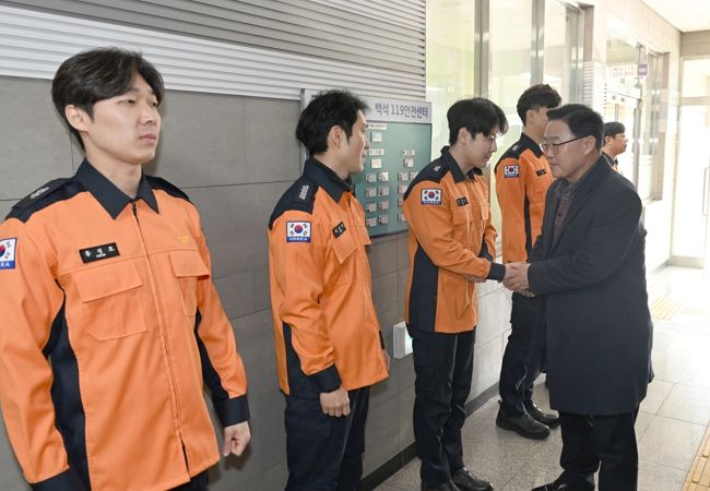 강수현 양주시장, 설 연휴 첫날 현업기관 방문… 관계자 격려
