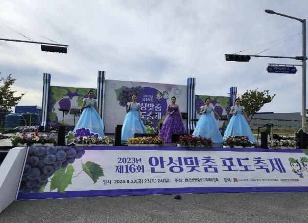 120년 전통을 자랑하는 포도의 고장 서운면에서 오는 9월 13일~15일까지 3일간 안성 제4산업단지 KCC공장 옆(경기도 안성시 서운면 양촌리 480번지) 일원에서 안성맞춤포도축제가 개최된다. 사진은 지난해 열린 안성맞춤 포도축제 모습.
