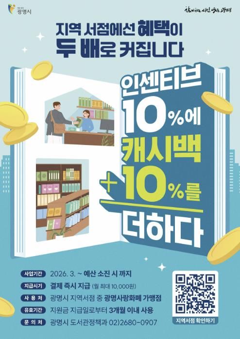 ‘도서구입비 10% 캐시백’ 사업 안내문.